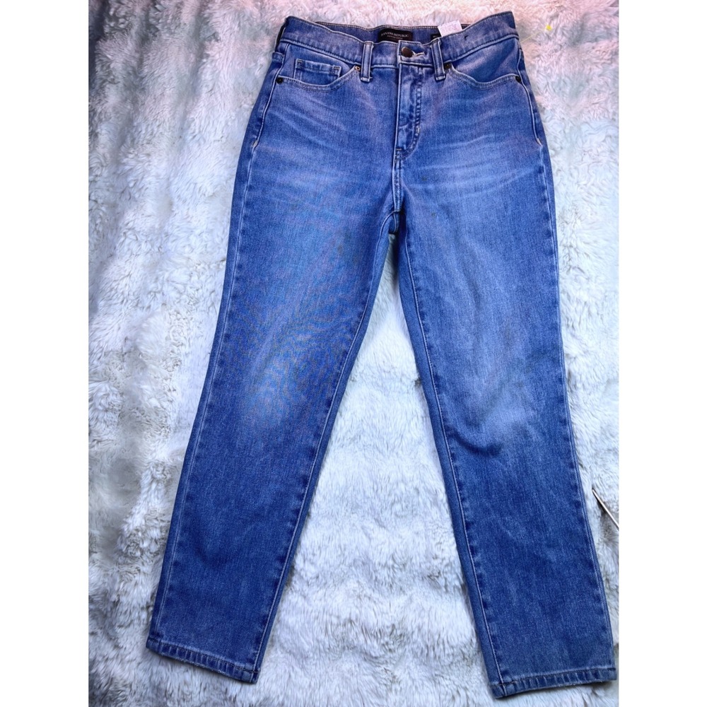 Banana Republic Premium Denim High Rise Slim Jeans 26P Petite Blue A3